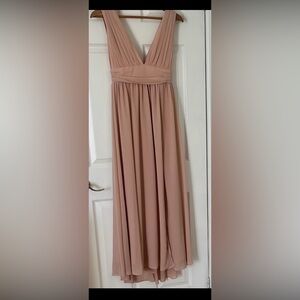 Lulu's Elegant Blush Maxi Dress